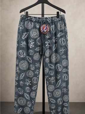 Men's Blue Multi-Graphic Lounge Pants